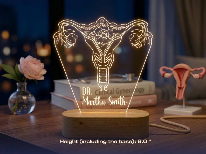 Uterus Custom Name Light | Personalized Bedroom LED Cloud Decor Sign ...