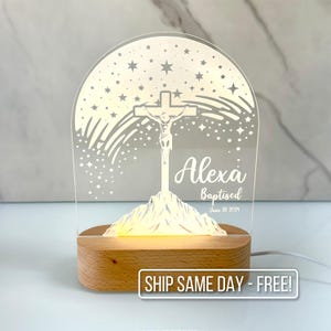 Personalized Jesus Christ Night Light - Custom LED Religious Lamp, Perfect Gift for Faith Lovers, Unique Room Decor,Inspirational Nightlight