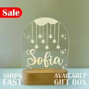 Personalized Star Night Light - Custom LED Lamp for Kids, Perfect Gift for Star Lovers, Unique Room Decor, Fun and Magical Nightlight