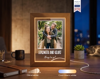 Personalized Dad Photo LED Frame - Custom Father’s Day Gift, Daddy Daughter Keepsake, Gift for Dad Light Decor
