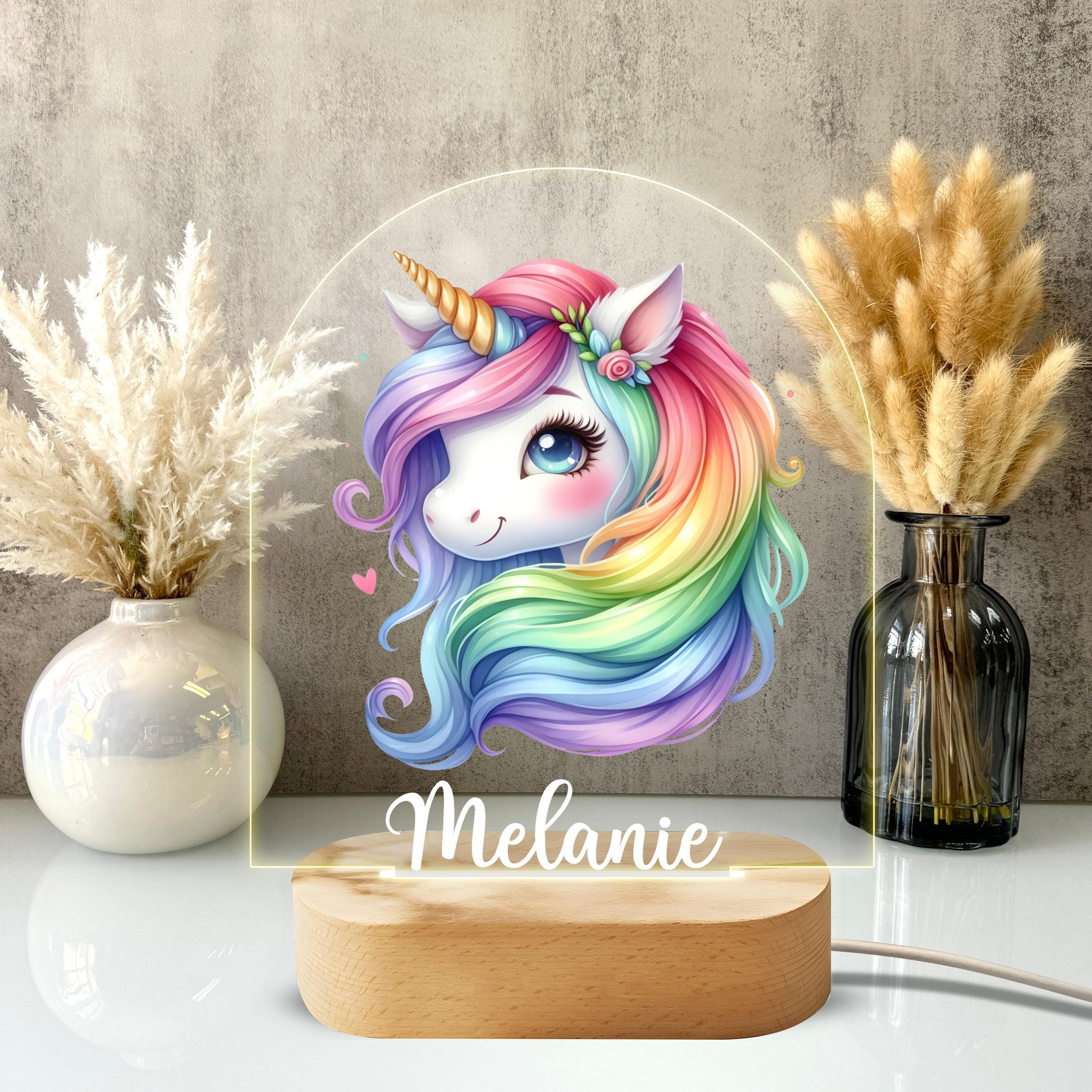 Personalized Unicorn Night Light - Custom LED Lamp for Kids, Perfect Gift for Unicorn Lovers, Unique Room Decor,Magical Nightlight for Girls