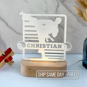 Personalized Karate Night Light - Custom LED Lamp for Martial Arts Fans, Perfect Gift for Karate Lovers, Unique Room Decor Sporty Nightlight