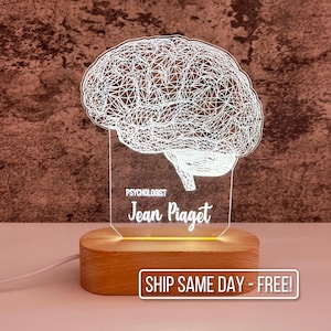 Personalized Lamp for  Psychologist. Psychology Student Graduation Gift. 3D Brain Lamp, Personalized Gift for Neurologist.