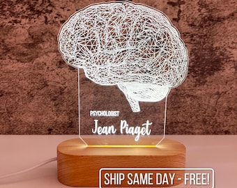 Personalized Lamp for  Psychologist. Psychology Student Graduation Gift. 3D Brain Lamp, Personalized Gift for Neurologist.
