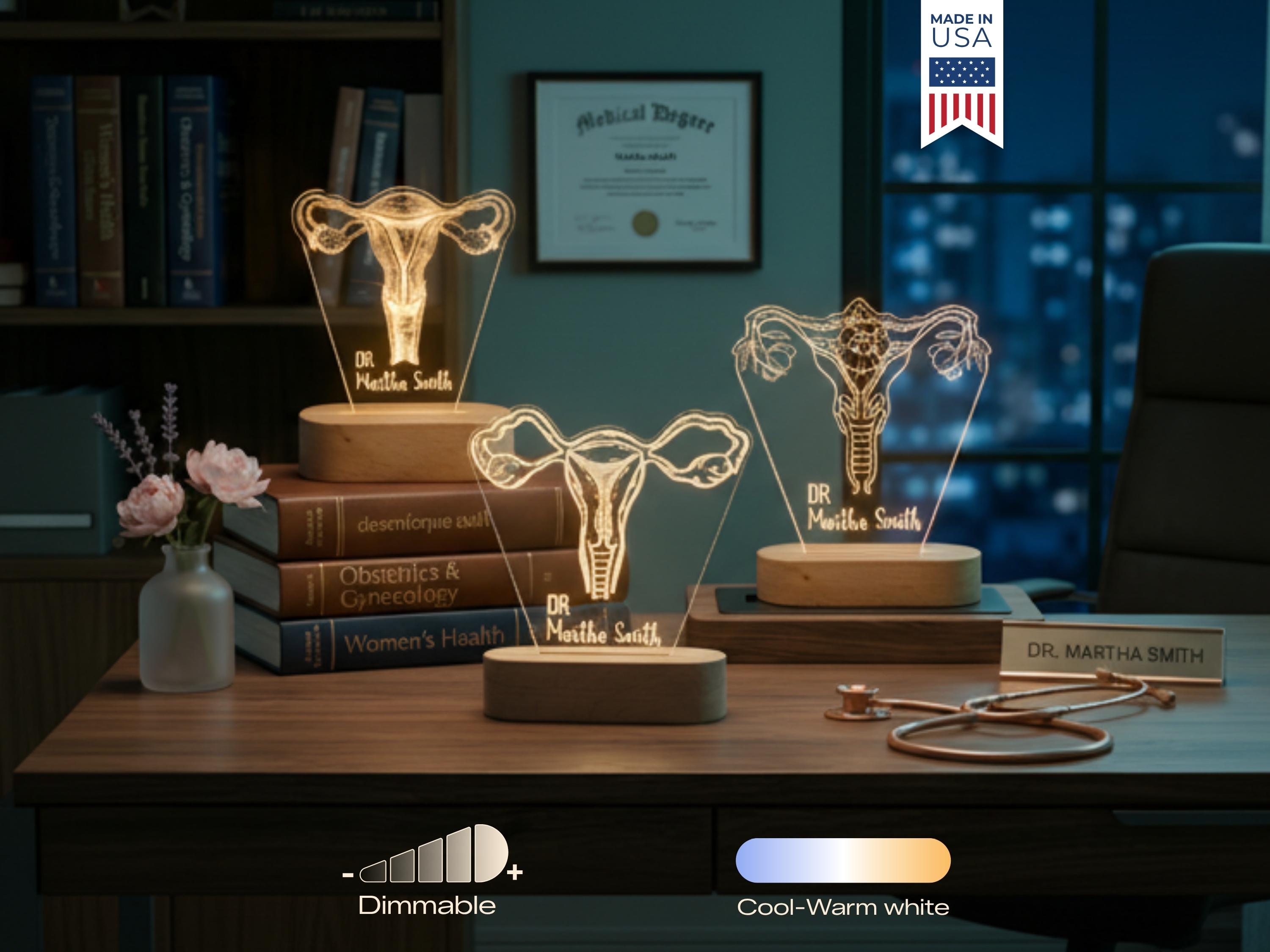 Uterus Custom Name Light | Personalized Bedroom LED Cloud Decor Sign ...