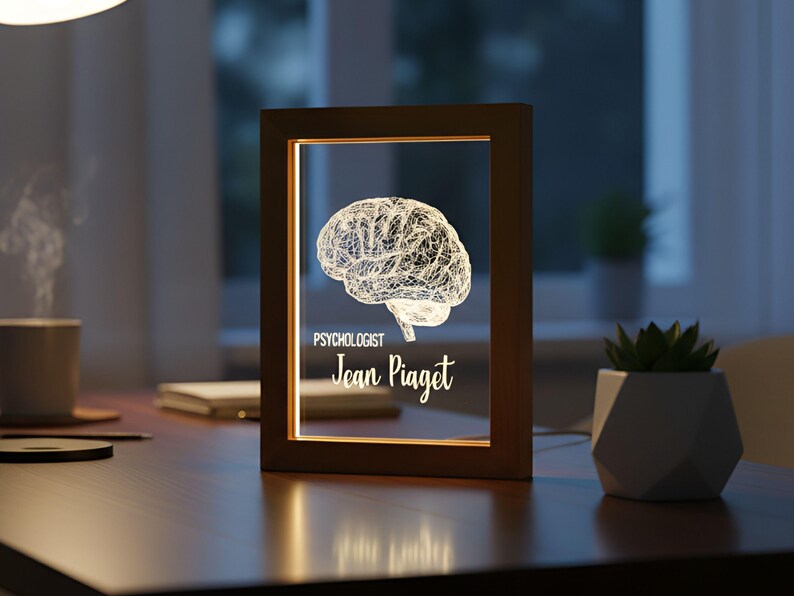 Brain LED Photo Frame Lamp | Custom Personalized Light-Up Name Sign | Ideal for Office Decor | Unique Home decor for Psychology Student Gift image 9