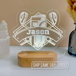 Personalized Golf Night Light - Custom LED Lamp for Golf Lovers, Perfect Gift for Sports Fans, Unique Room Decor, Fun and Stylish Nightlight