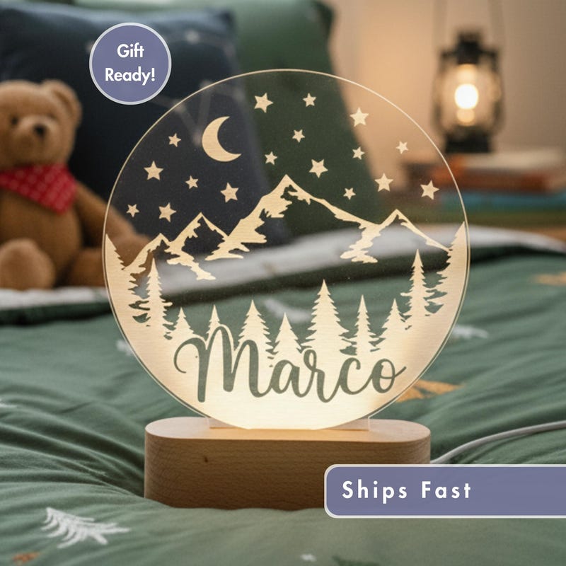 Mountain Led Light Decor - Etsy