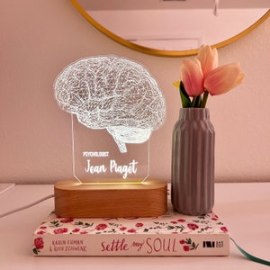 Personalized Lamp for Psychologist. Psychology Student Graduation Gift. 3D Brain Lamp, Personalized Gift for Neurologist. image 5
