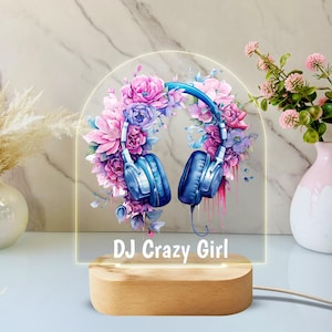 Personalized DJ Night Light - Custom LED Lamp for Music Lovers, Perfect Gift for DJs, Unique Room Decor, Vibrant Nightlight for Parties