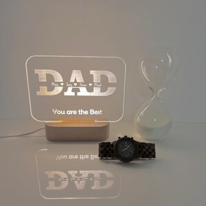 Luz de nombre LED personalizada / Regalo personalizado para papá / Letrero iluminado / Letrero de logotipo / Regalo de papá personalizado / Regalo de hombre / Regalo del Día del Padre imagen 5