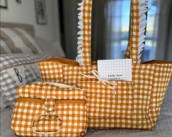 Mamma Tote + Diaper/Wipe Bag Duo