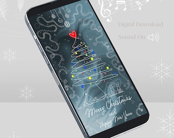 Geanimeerde kerste-kaart, grappige kerstvideo digitaal gif met audio, verzonden via mobiel | Instagram | WhatsApp | Sms