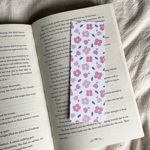 Pink floral bookmark booklover things for readers bookish things image 2