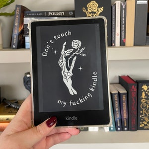 Dont touch my fucking kindle | kindle Lock Screen | Instant Download | funny skeleton