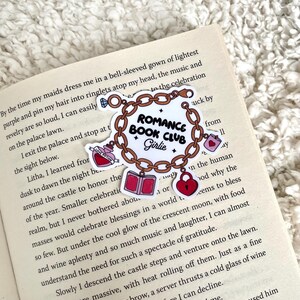 Romance bookclub girlie | bracelet pendant | stickers | booklover | bookish sticker | bookish things