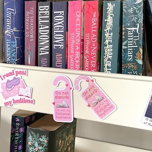 Do not disturb I’m with my fictional boyfriend fridge magnet  | tbr cart magnets | booklover | items for readers | bookish things