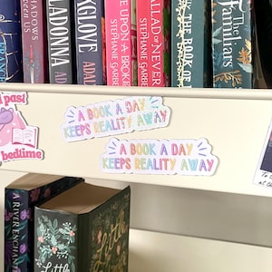 A book a day keeps reality away fridge magnet  | tbr cart magnets | booklover | items for readers | bookish things