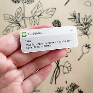 Text message from tbr sticker | booklover | stickers for readers