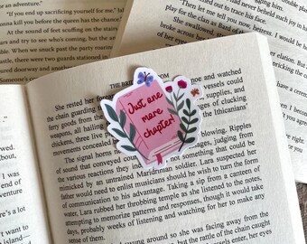 Ancora un solo capitolo | adesivi floreali | amante dei libri | adesivo a tema libri | cose a tema libri