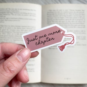 Nur noch ein Kapitel-Aufkleber | Buchliebhaber | Aufkleber für Leser | Buchaufkleber | Buchsachen