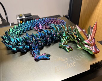 Crystal Dragon Articulated 3d printed Cinderwing3D