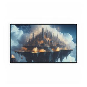 Tapis de jeu Fantasy Floating City Magic The Gathering Taille officielle Tapis de jeu MTG Cadeau MTG Tapis de jeu TCG Mat Jeux de cartes à collectionner