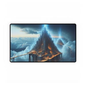 Fantasy Power City Magic The Gathering Krabbeldecke, offizielle Größe MTG Spielmatte, Geschenk-Spielmatte, TKG Matte für Handelskartenspiele