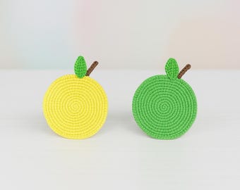 Haakpatroon fruitonderzetter: appel en citroen DIY (pdf)