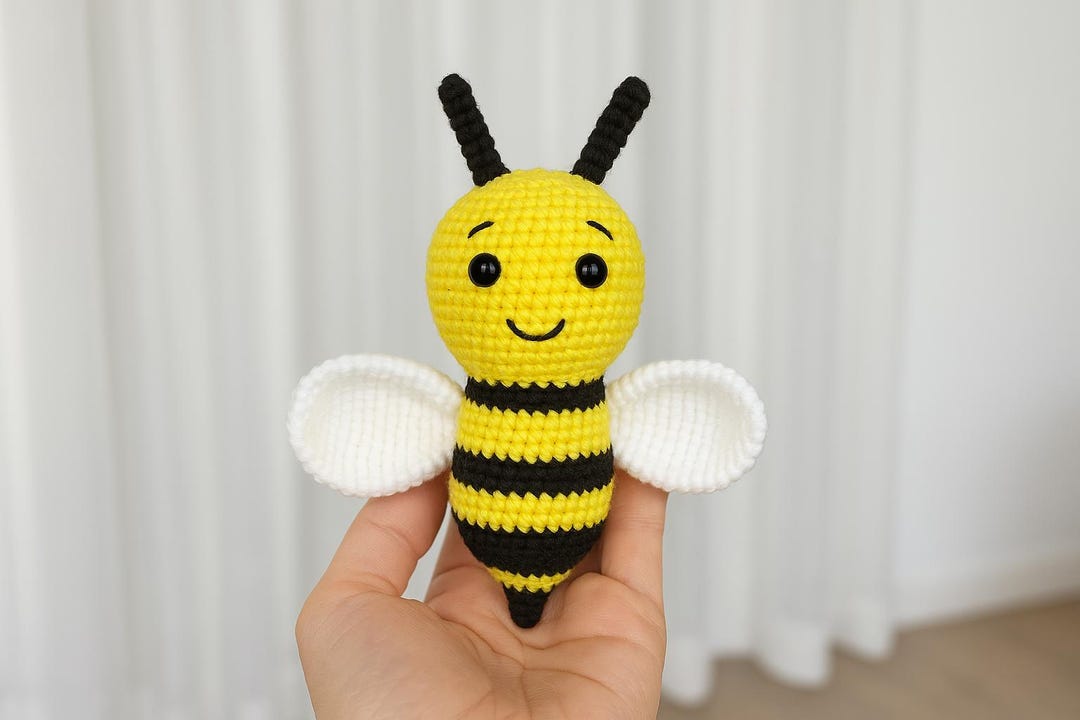 Bee Crochet Pattern: Easy Amigurumi Bumblebee Toy, PDF Tutorial for ...