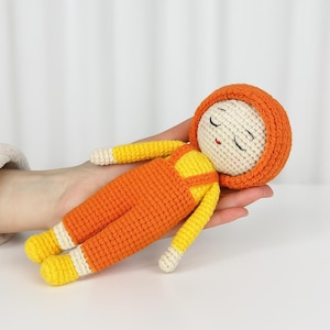 Sleeping Doll Amigurumi Crochet Pattern PDF, Cute Bedtime Soft Toy Tutorial, DIY Handmade Gift Idea, Beginner Friendly Plush Doll Project