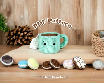 Cute Cup Of Tea Crochet Pattern / Amigurumi Tutorial / PDF Digital Download