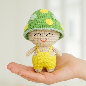 Mushroom Amigurumi Pattern, Cute Crochet Mushroom PDF, Easy Amigurumi Pattern, Kawaii Plush Toy, Beginner Amigurumi, Crochet Pattern