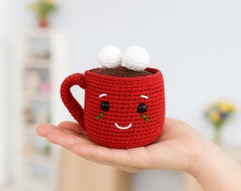 Haakpatroon amigurumi kerstkoffiekopje pdf
