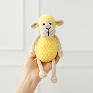 Crochet Sheep Amigurumi Pattern PDF, Cute Plush Lamb Toy Tutorial, Soft Animal Doll DIY, Easy Handmade Gift Idea for Kids and Babies