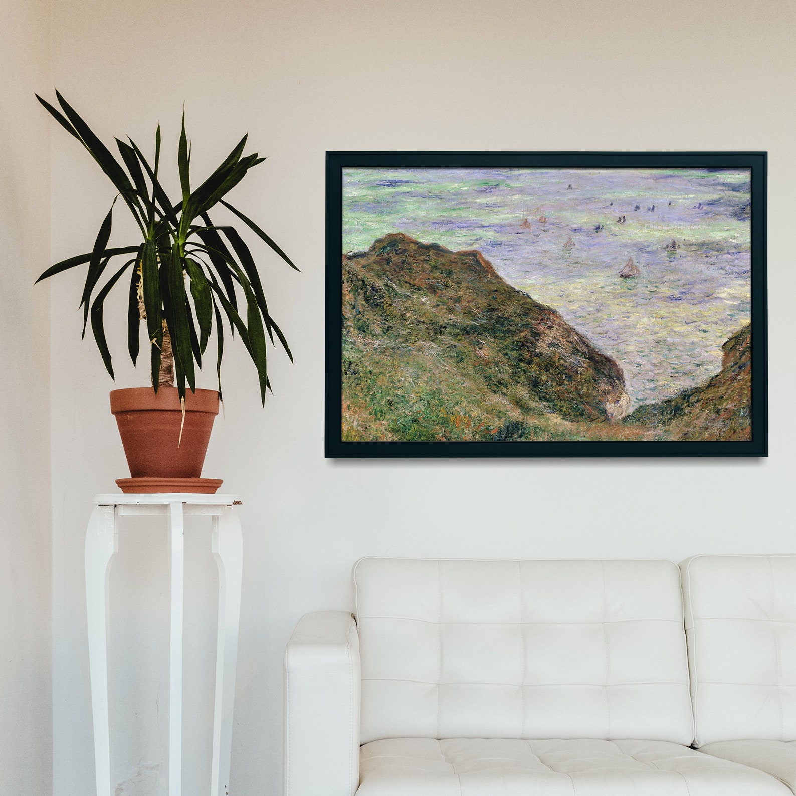 Ocean Landscape Printable - Seascape Printable Wall Art - Monet Impressionist Painting - Digital ...