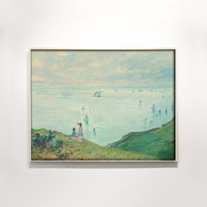 Landscape Art Printable - Wall Art Printable - Monet Art Print - Seascape Print - Ocean Print - Coastal Decor - Impressionist Landscape