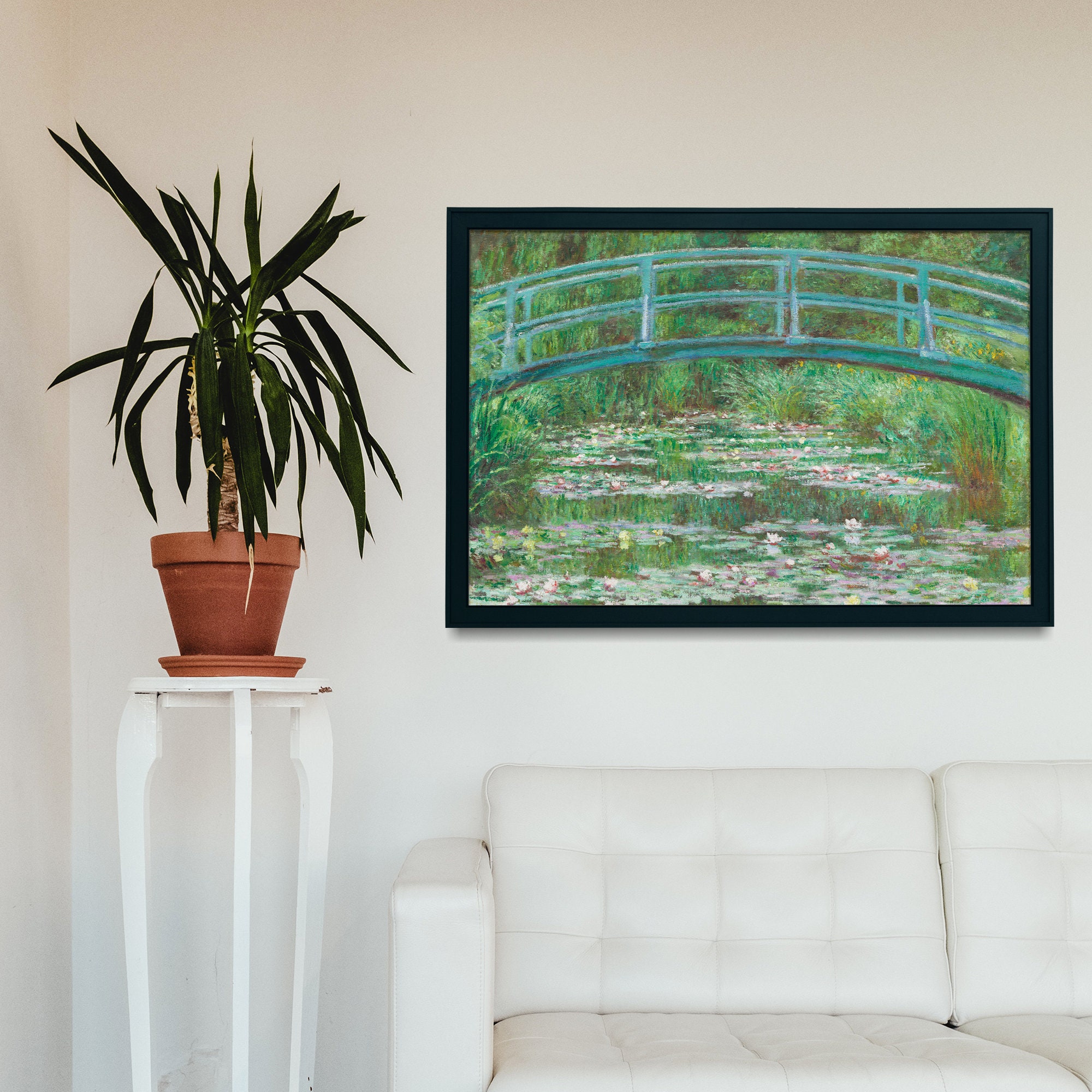 Claude Monet - The Japanese Footbridge - Quadro, Stampa Fine Art su