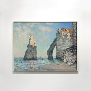 Beach Seascape Printable - Impressionist Oil Painting Wall Art - Ocean Landscape Print - Monet Wall Art Print - Oil Painting Print