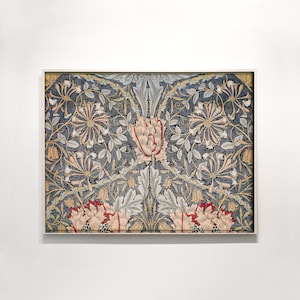 William Morris Honeysuckle Printable - Vintage Floral Pattern Design Wall Art - Victorian Art Nouveau Flower Pattern Print