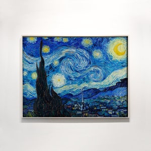 Van Gogh The Starry Night Printable - Famous Art Prints - Van Gogh Impressionist Oil Painting - Instant Download Wall Art