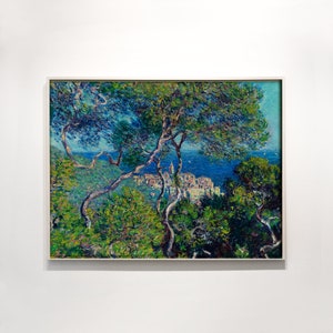 Impressionist Landscape Monet Printable - Ocean Landscape Print - Seascape Coastal Decor - Downloadable Wall Art - Italy Art Print