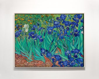 Van Gogh Irises Printable - Floral Wall Art - Impressionist Oil Painting - Botanical Painting Print - Vintage Art Flower Print
