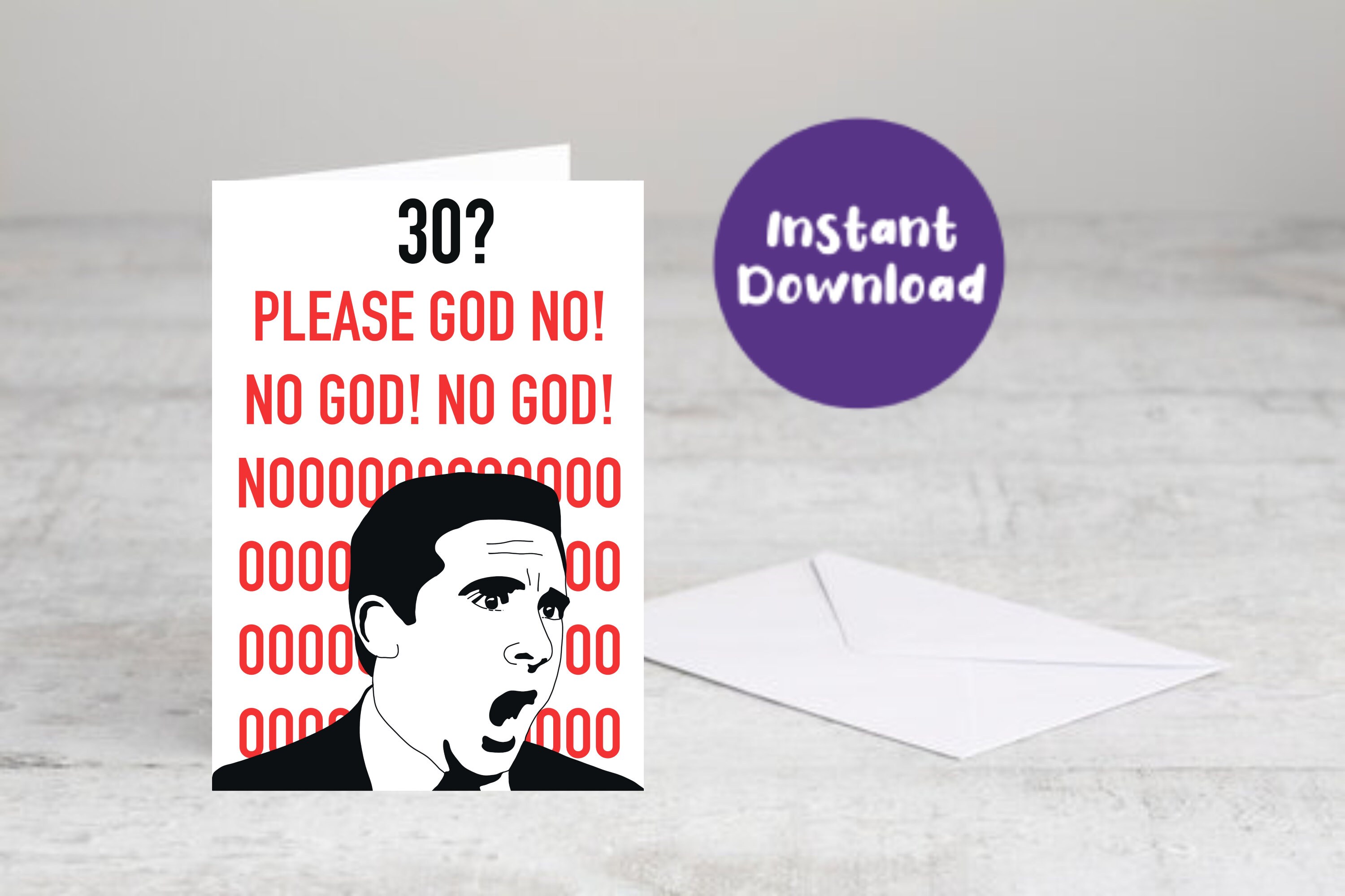 Instant Download Michael Scott 30th Birthday Card//printable, Last ...