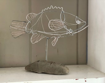 Fish wire sculpture
