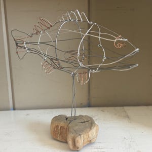 Fish wire sculpture