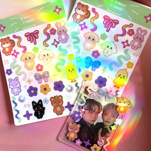 Foglio di adesivi decorativi ATEEZ Aniteez Toploader