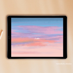 Pastel Sunset iPad Wallpaper | instant download