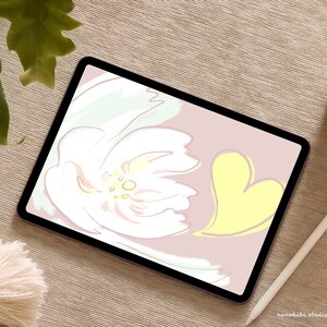 Playful floral iPad Wallpaper | instant download