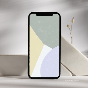 Minimalistische abstrakte Kunst Handy Wallpaper in erdigen Farben | sofort download
